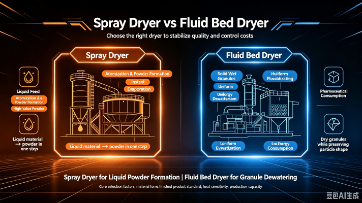 Spray Dryer vs. Fluid Bed Dryer: How to Choose the Right One